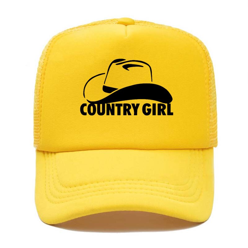 Country Girl Cowgirl Cowboy Hat Print Baseball Cap Casual Men Women Parent-child Hats Mesh Visor Outdoor Sun Hat Adjustable Caps