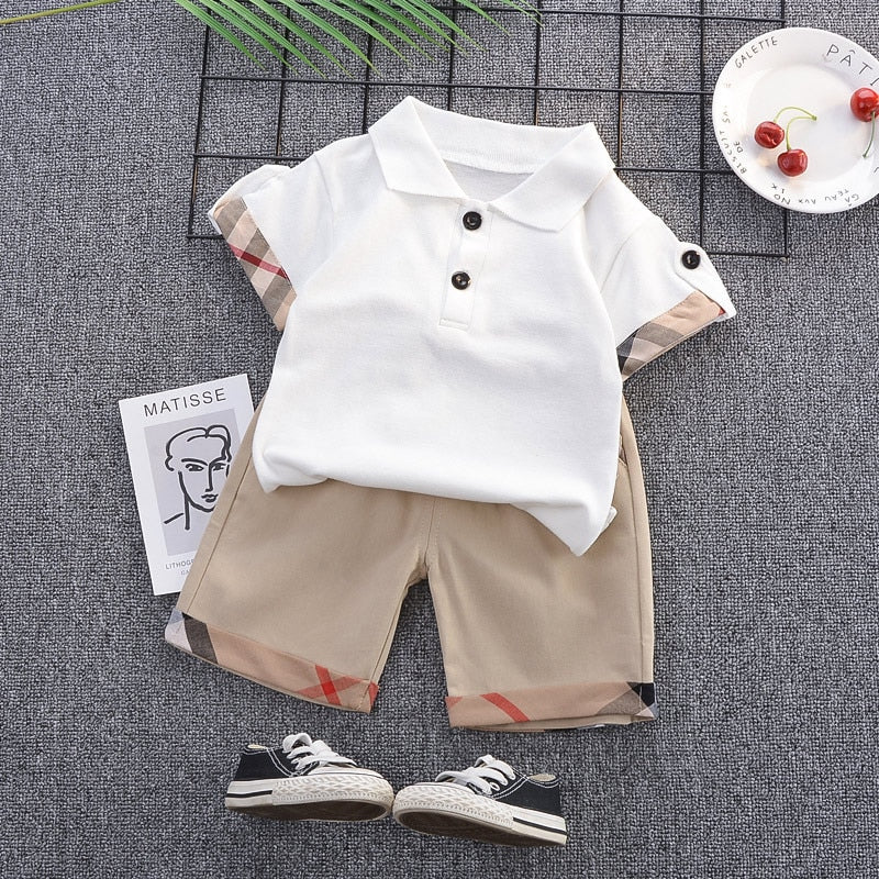 DIIMUU Baby Boys Clothing Sets T-shirt + Shorts Kids Girl Outfits Suits Children Summer Wear Infant Toddler Tee Shirts + Pants