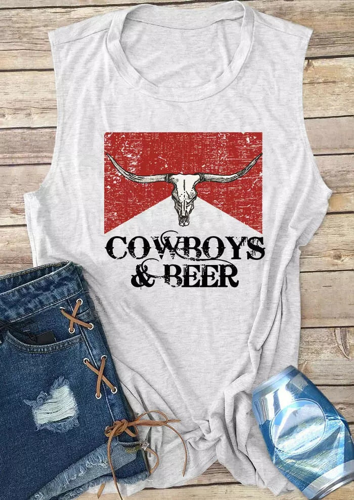 Country As Truck© Cowgirl Sleeveless Shirts Summer Cowboy Tee