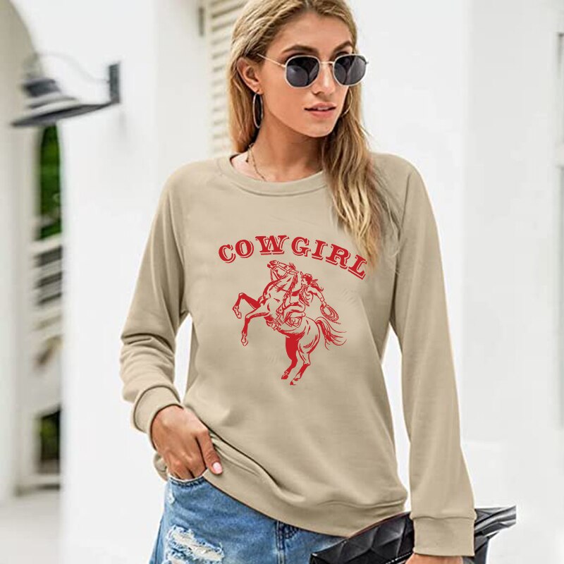 Country As Truck© Cowgirl Sweatshirt  Loose Long Sleeve Shirts
