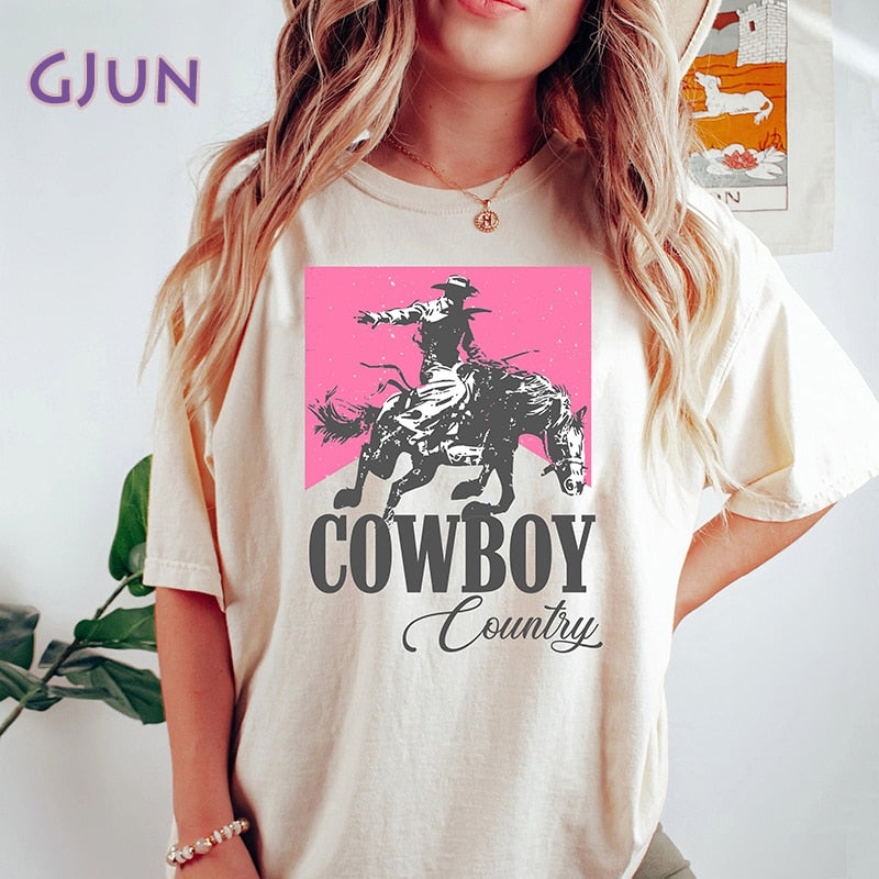 Country As Truck© Western Cowboy Country Pink Rodeo  Tee