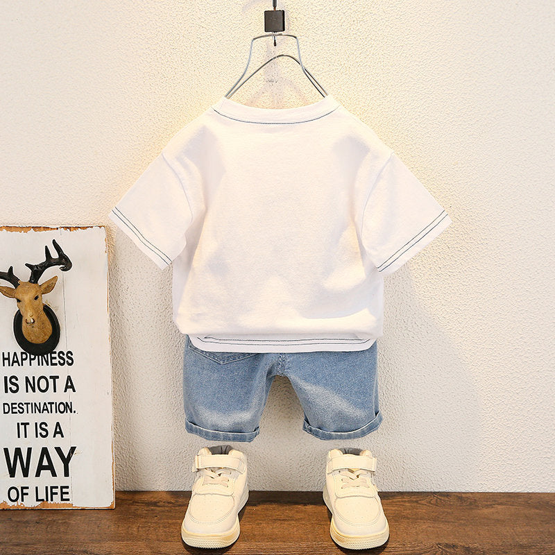 New Summer Baby Boy Kids Clothes Set Children Clothing Suit Tops Short-sleeve T-shirt Pants 2pcs/set Sport Infant Clothing