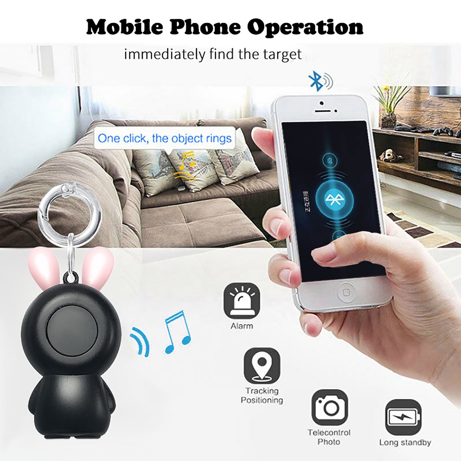 Mini Smart GPS Tracker Key Finder Locator Wireless Bluetooth Anti Lost Alarm Sensor Device For Farm Animals &  Pets