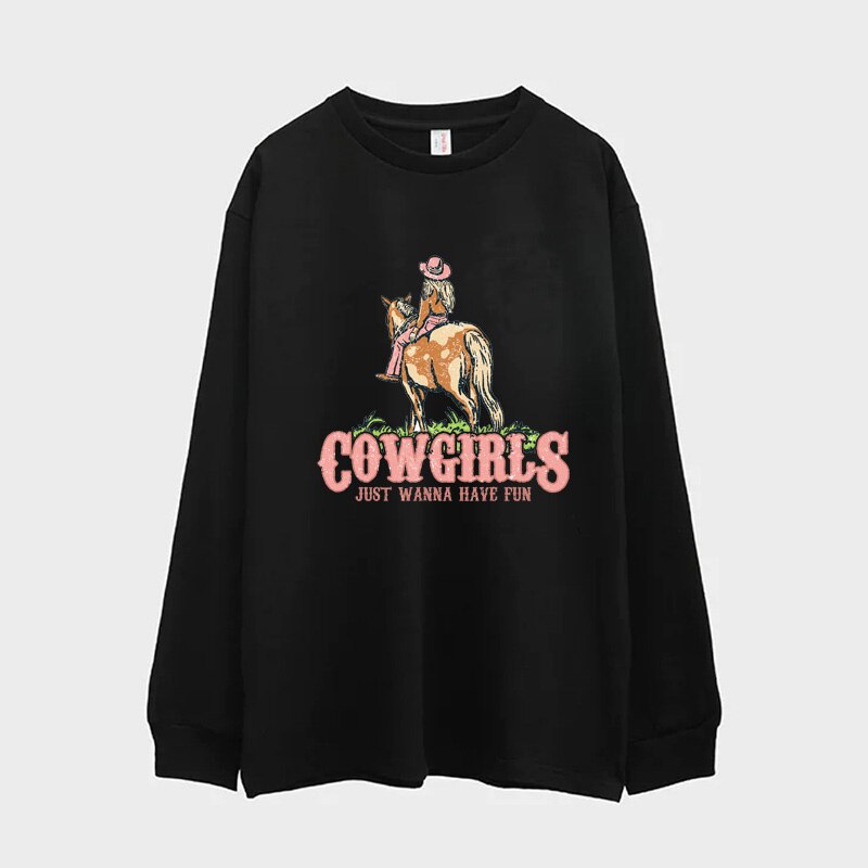 Country As Truck© Cowgirl  Long Sleeve Sweatshirt
