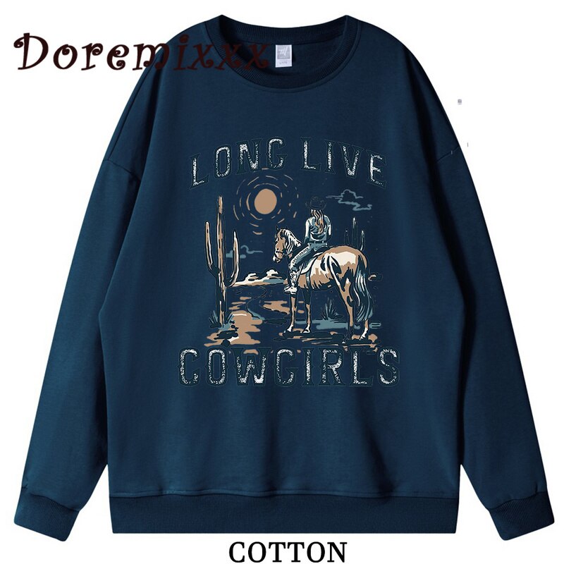 Country As Truck© Long Live Cowgirl Print Sweatshirts