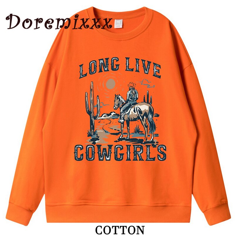 Country As Truck© Long Live Cowgirl Print Sweatshirts