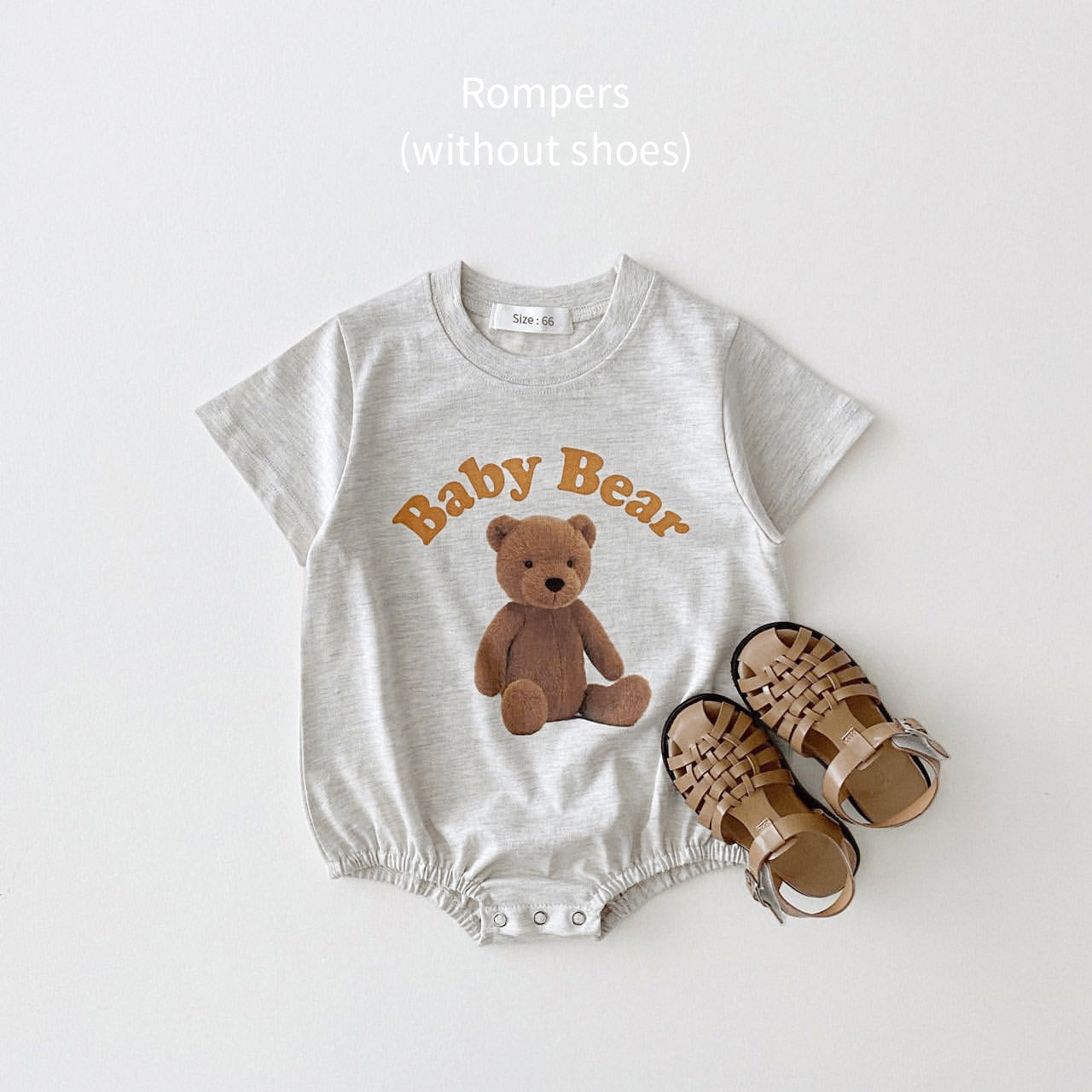 2023 Country Bear Summer Baby Boy Romper Outfit Organic Cotton Bear Print T shirts Romper 3month Infant Clothing Baby Girl Bodysuit