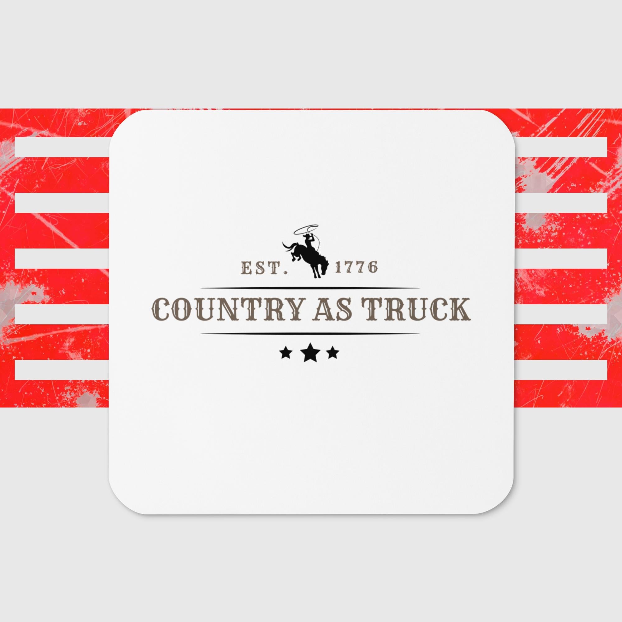Cork-back Country As Truck coaster