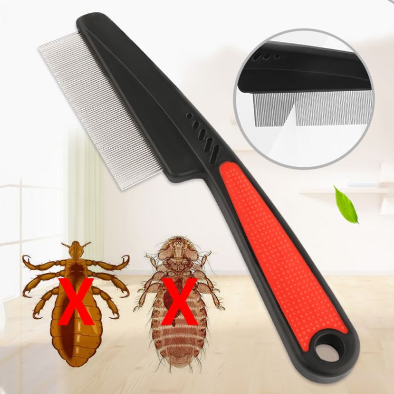 Country Pet Tool Of The Year! Teeth Shedding Hair Flea Lice Removal Brush StainlessSteel Comb Deworming Opening Knots Dog Cat Grooming Comb